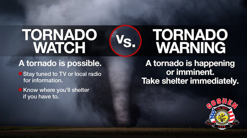 Goshen will conduct a tornado siren test on Tuesday, March 11, 2025 at 10:15 a.m.