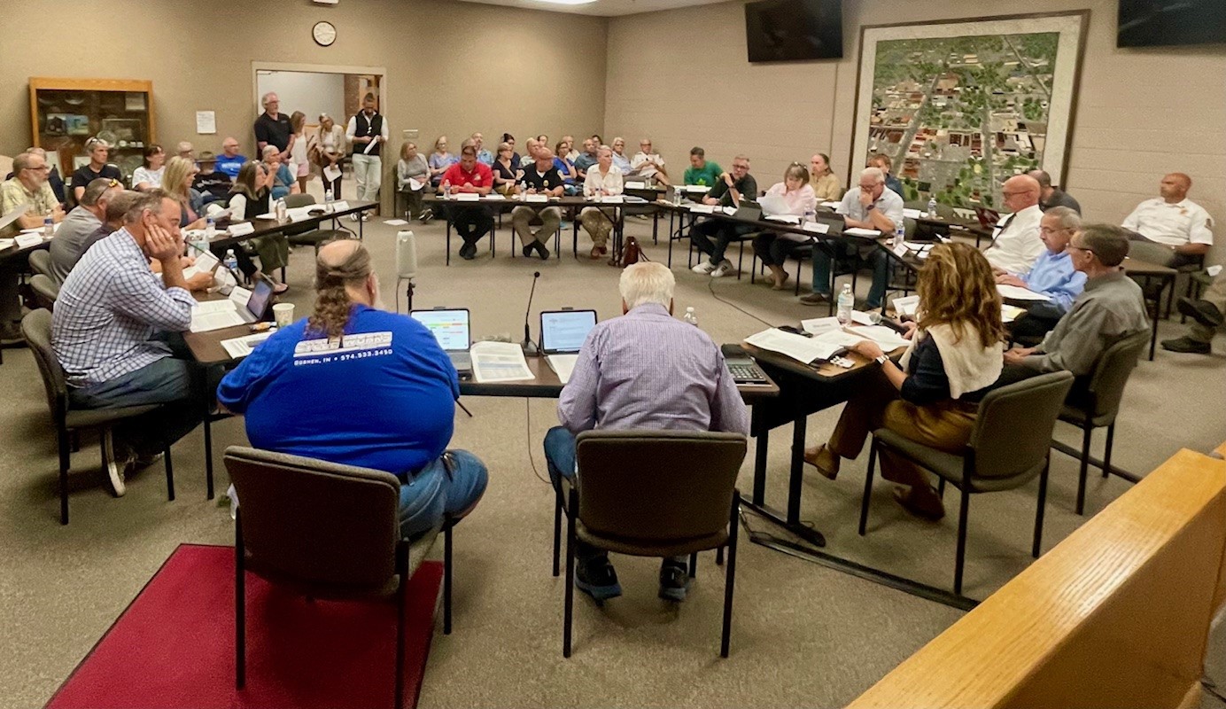Goshen City Councilors, Mayor Gina Leichty and City leaders review the 2026 budget during a work session Sept. 12, 2025.